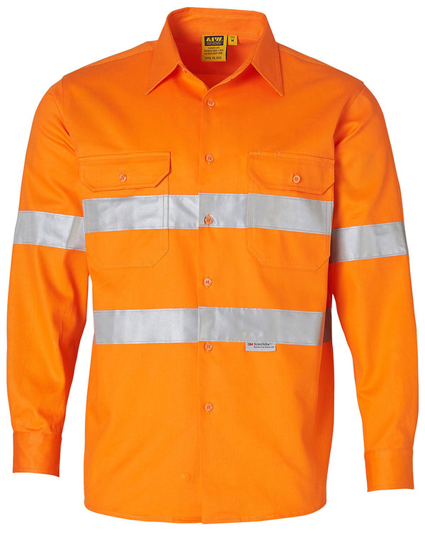 Cotton Drill Safety Shirt Long Sleeve