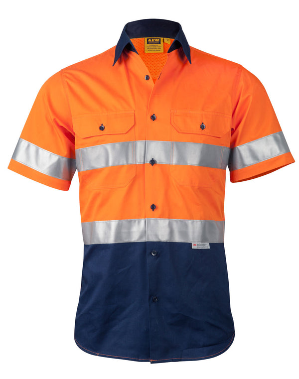 Mens Hi-Vis Two Tone Safety Shirt with Reflective 3M Tapes