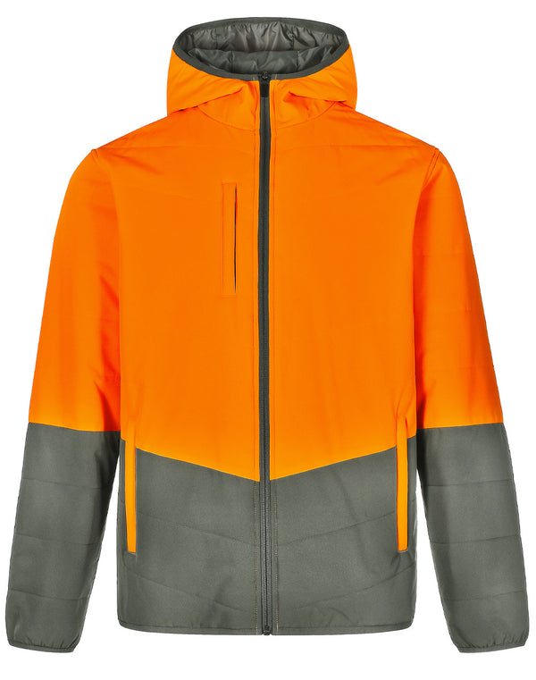 Unisex Hi-Vis Modern Styled Hooded Puffer Jacket