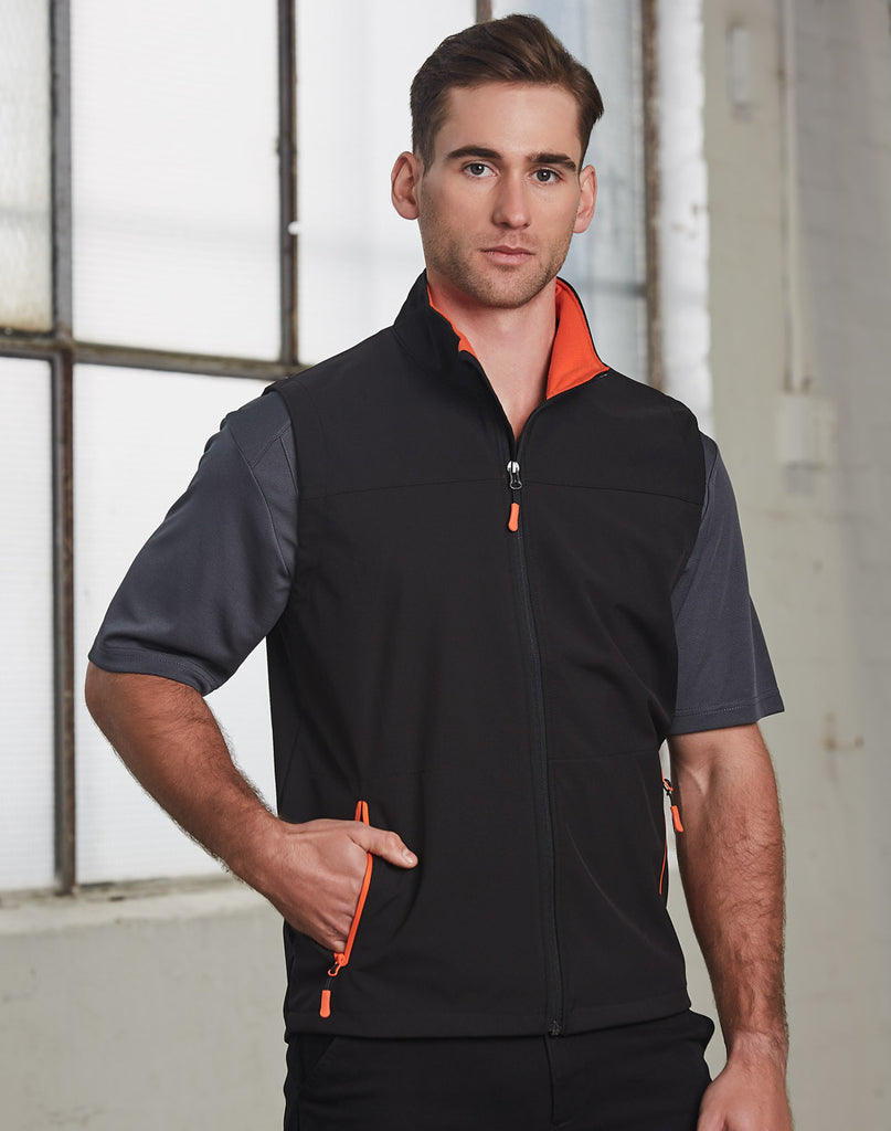 ROSEWALL Mens Softshell Contrast Vest