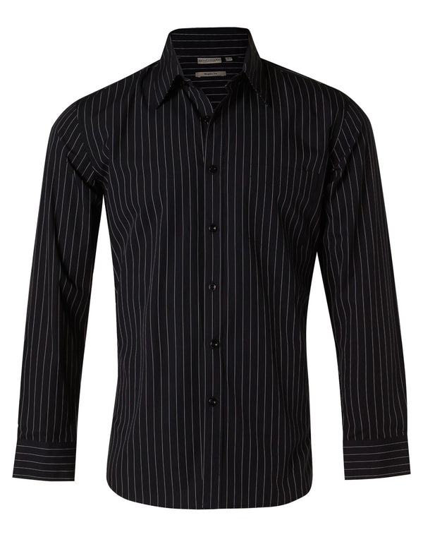 Mens Pin Stripe Long Sleeve Shirt