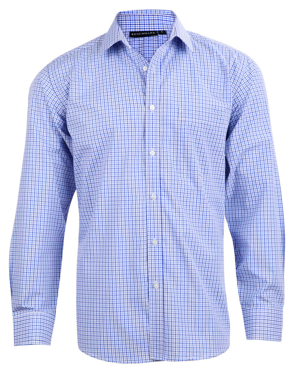 Mens Two Tone Check Long Sleeve Shirt