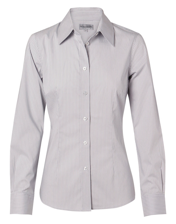 Womens Ticking Stripe Long Sleeve Shirt