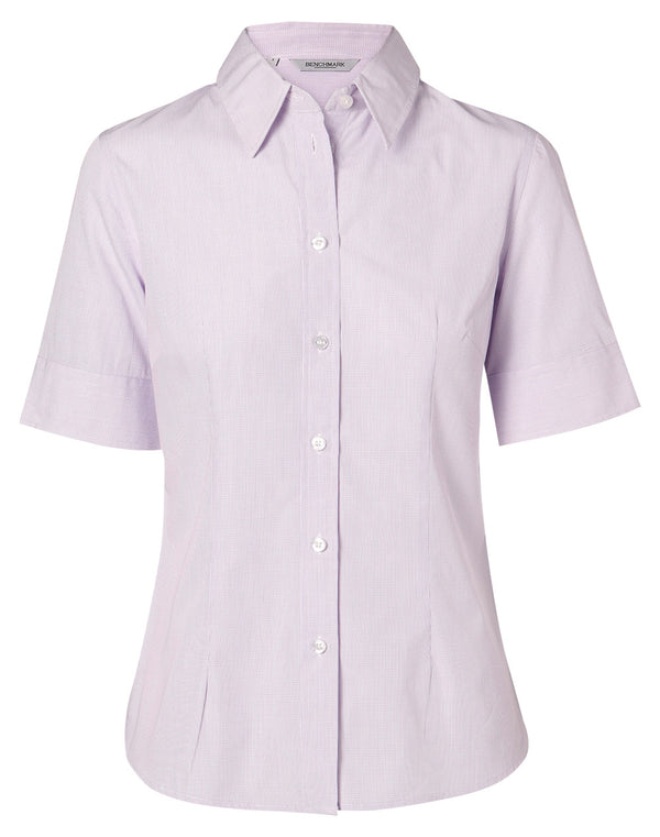 Womens Mini Check Short Sleeve Shirt