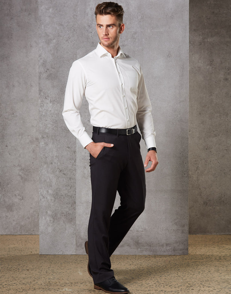 Mens Stretch Wool Blend Pants