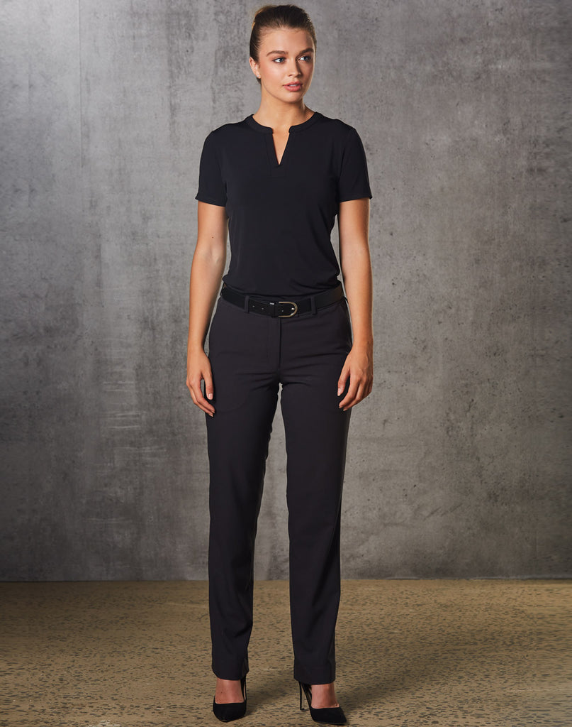 Womens Flexi Waist Utility Pants in Poly/Viscose Stretch