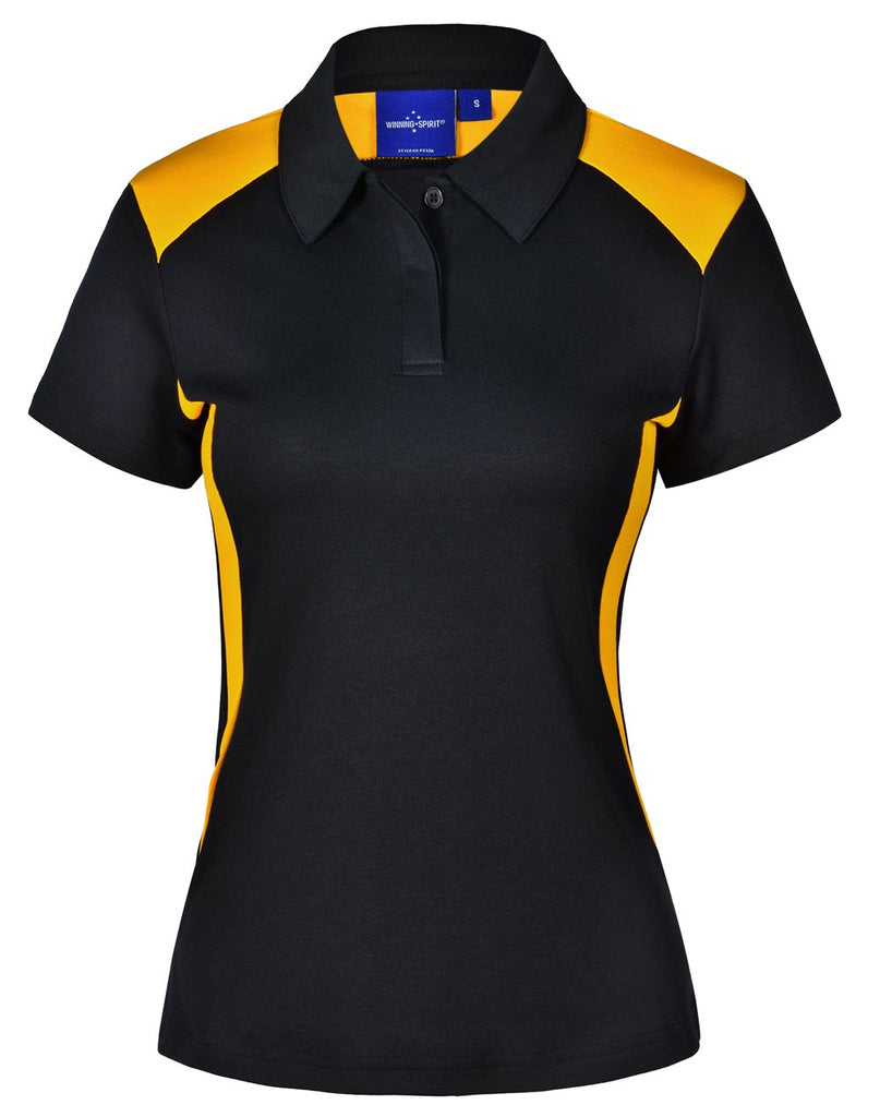 Black and white shop women's polo shirt