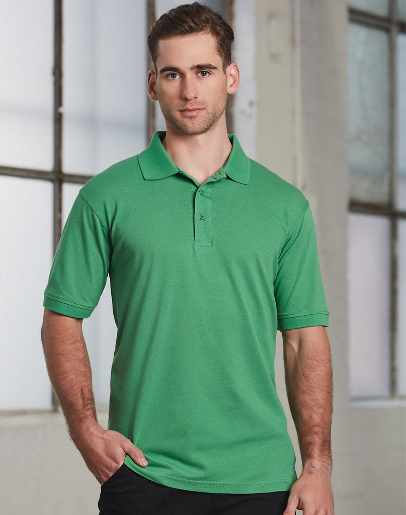 DARLING HARBOUR Mens Cotton Stretch Polo Shirt