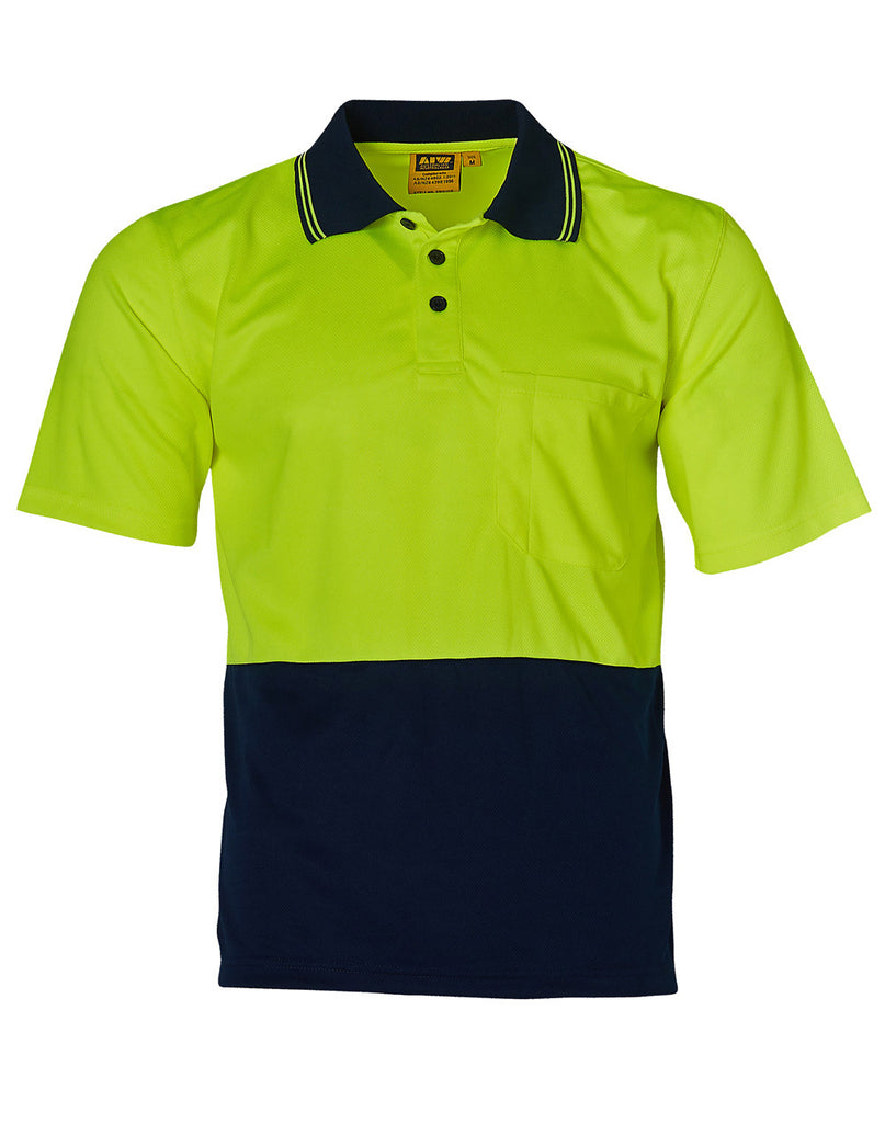 Hi-Vis TrueDry Short Sleeve Safety Polo