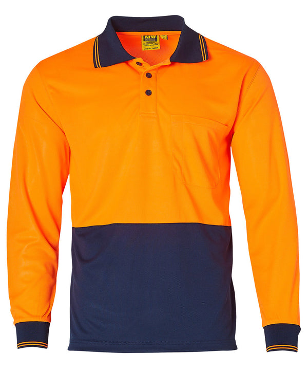 Hi-Vis TrueDry Long Sleeve Safety Polo