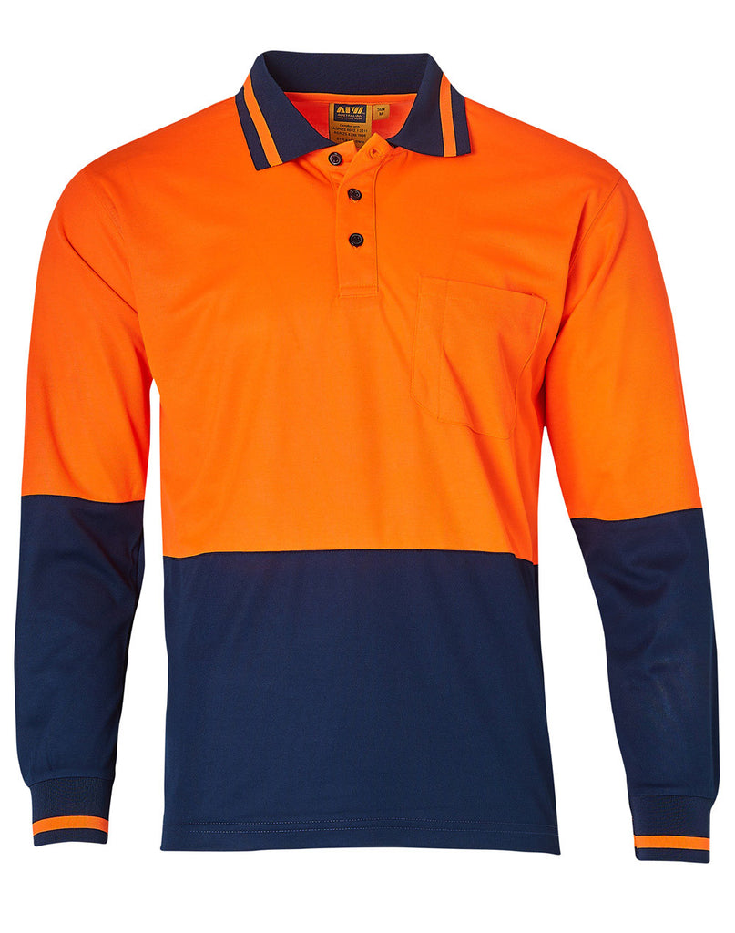 Hi-Vis TrueDry Long Sleeve Safety Polo