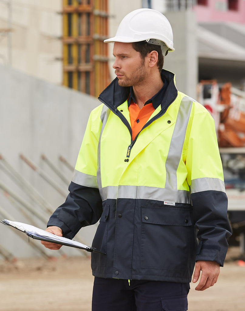 Hi-Vis Taped Safety Jacket with Mesh Lining