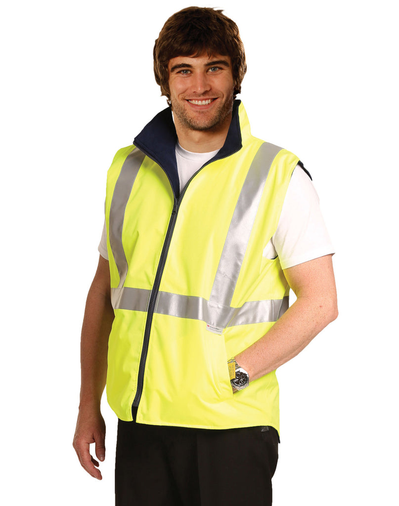 Hi-Vis Reversible Safety Vest with 3M Tapes