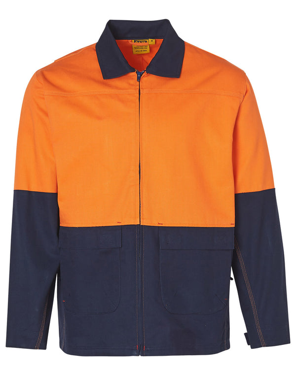 Hi-Vis Two Tone Cotton Work Jacket