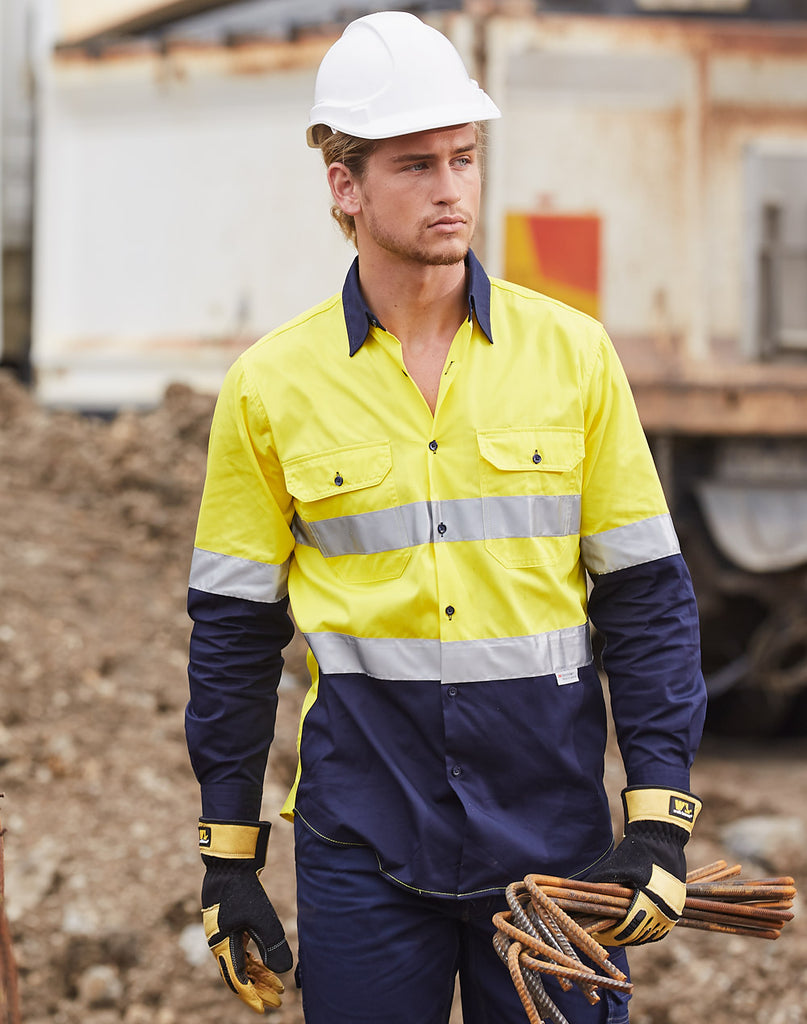 Hi-Vis Cotton Drill Shirt 3M Tapes