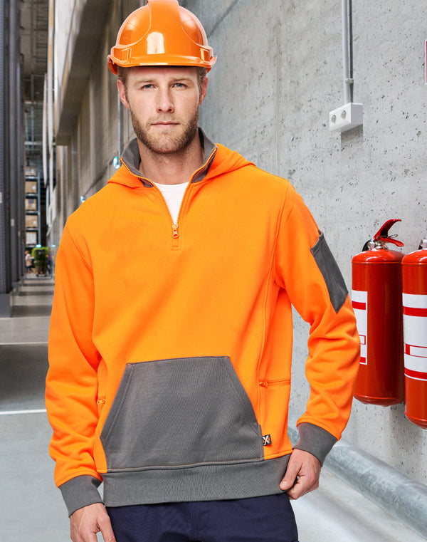 Unisex Hi-Vis Zip Premium Fleece Hoodie