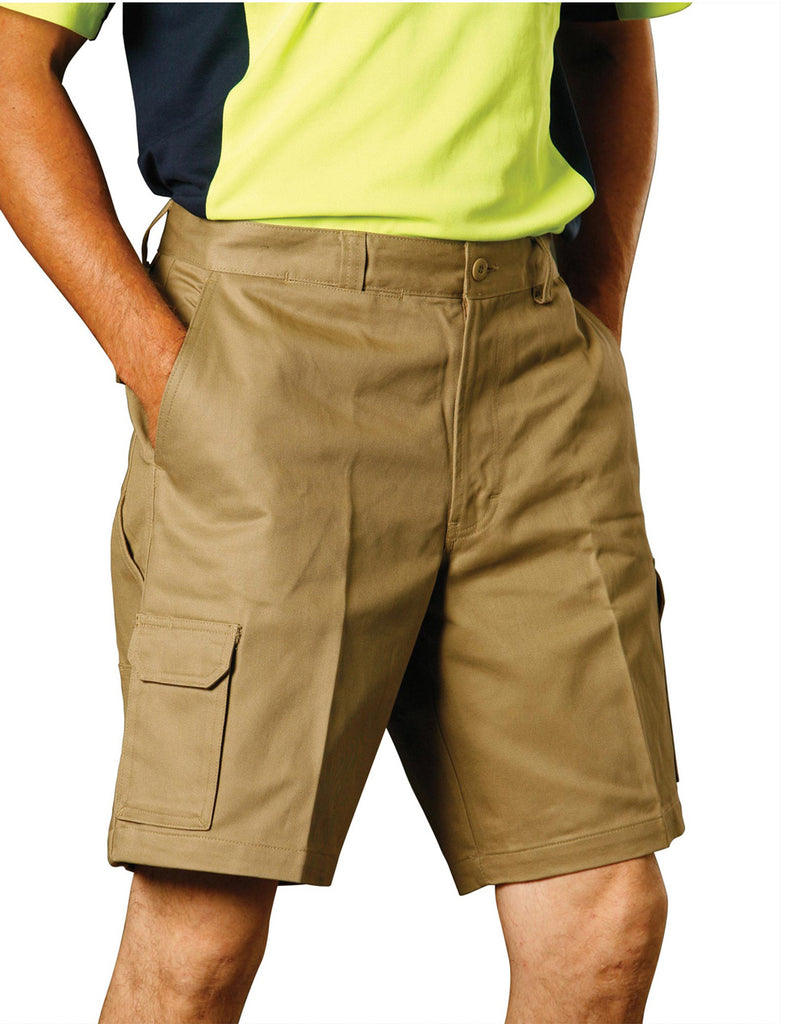 Mens Heavy Cotton Drill Cargo Shorts