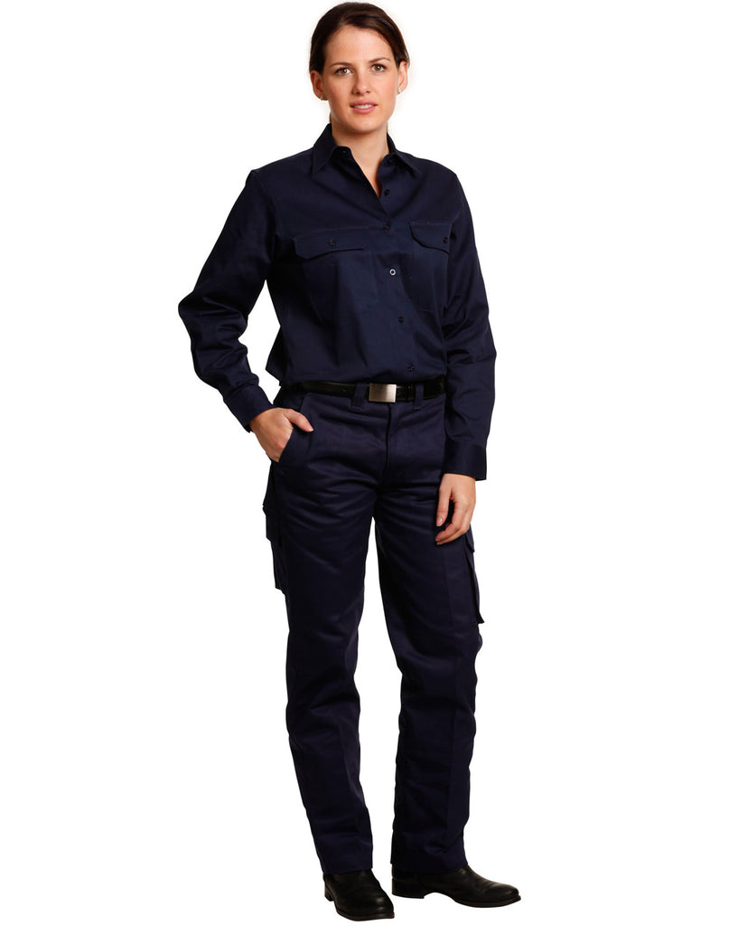 Womens Heavy Cotton Drill Cargo Pants