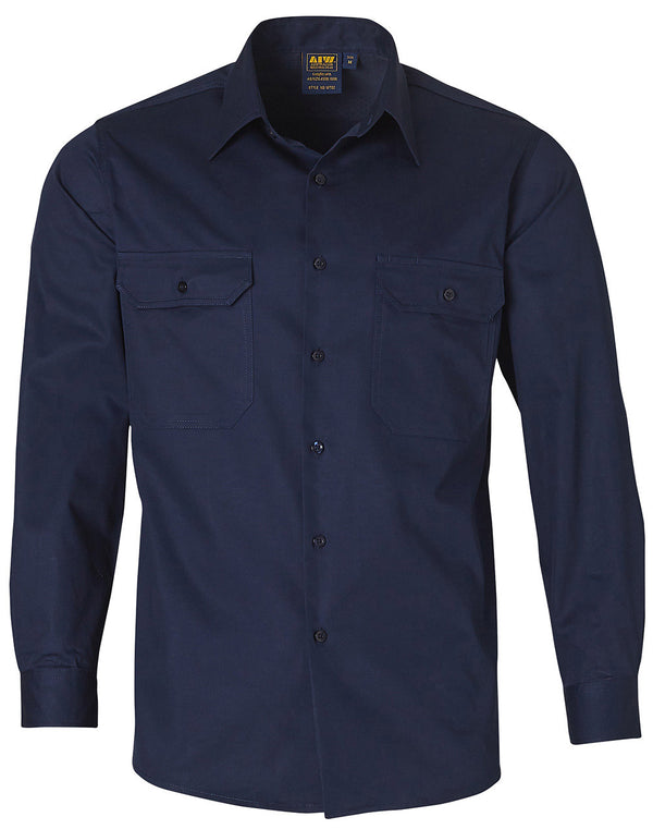 Cotton Work Shirt Long Sleeve