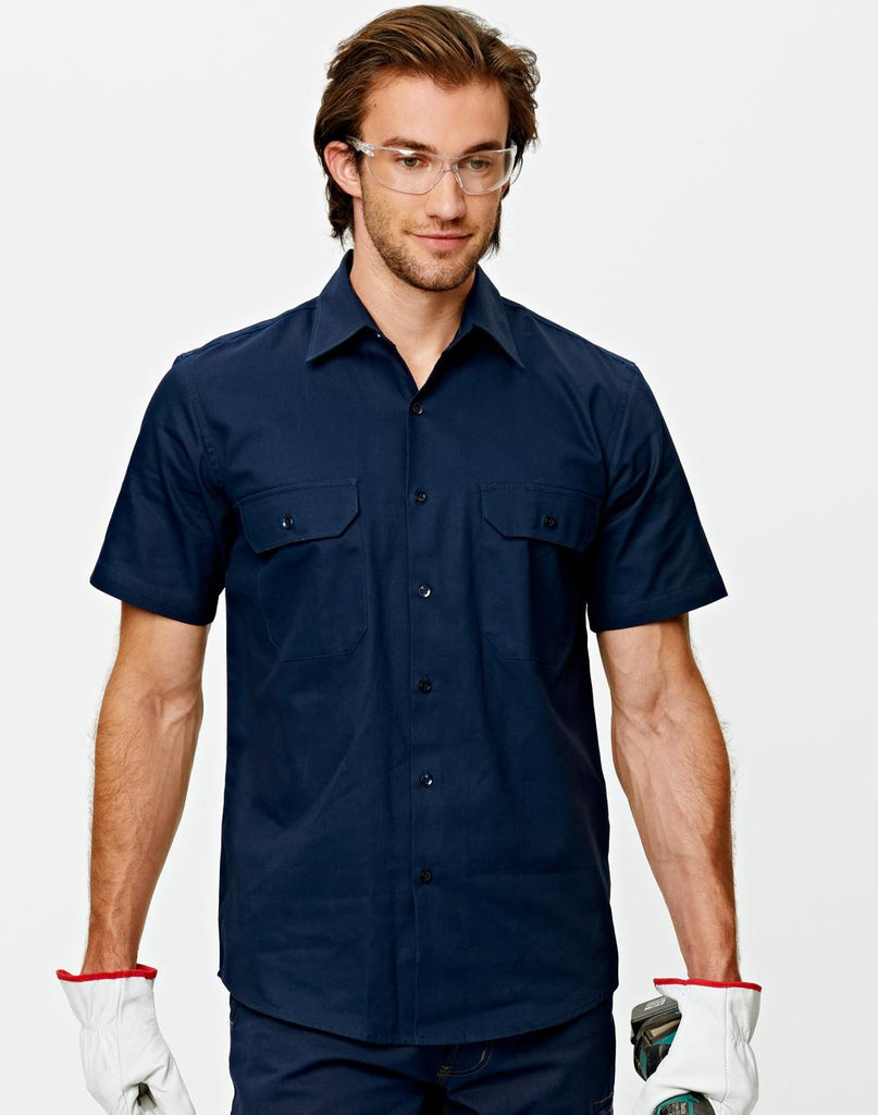 Cotton Drill Short Sleeve Work Shirt