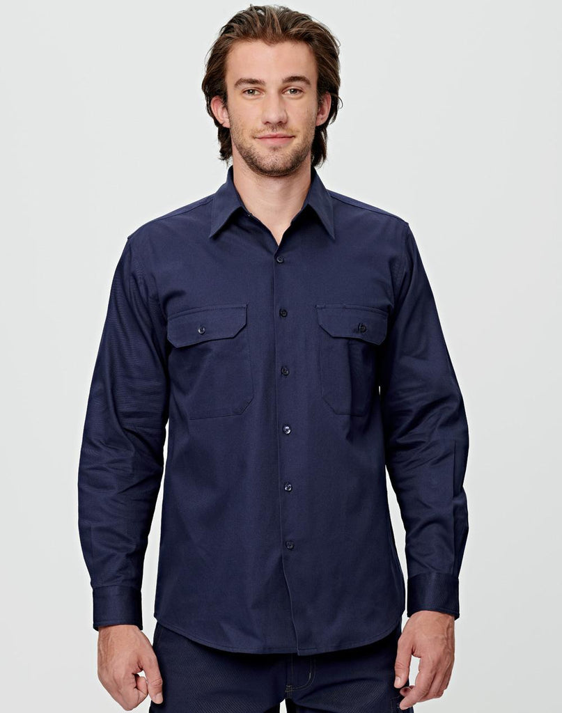 Cotton Drill Long Sleeve Work Shirt