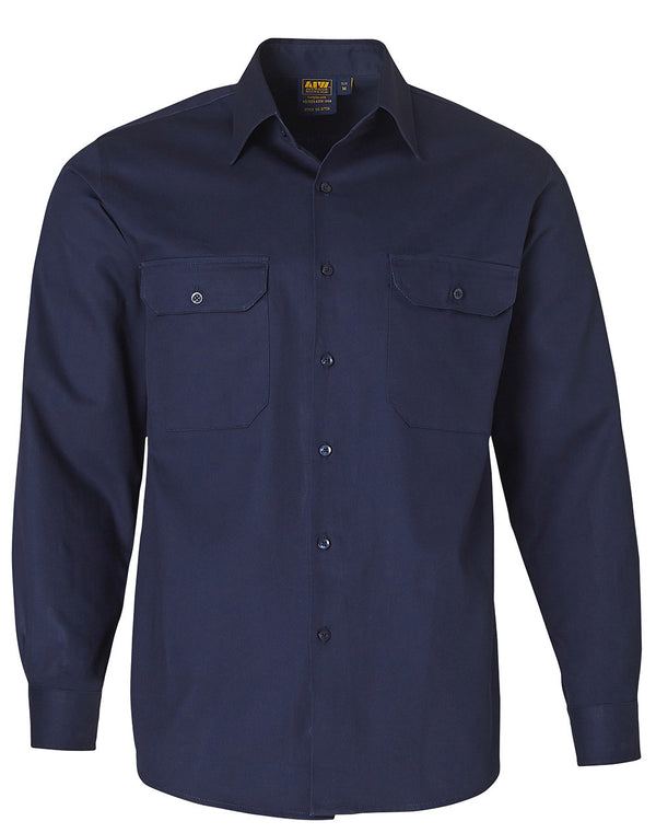 Cotton Drill Long Sleeve Work Shirt